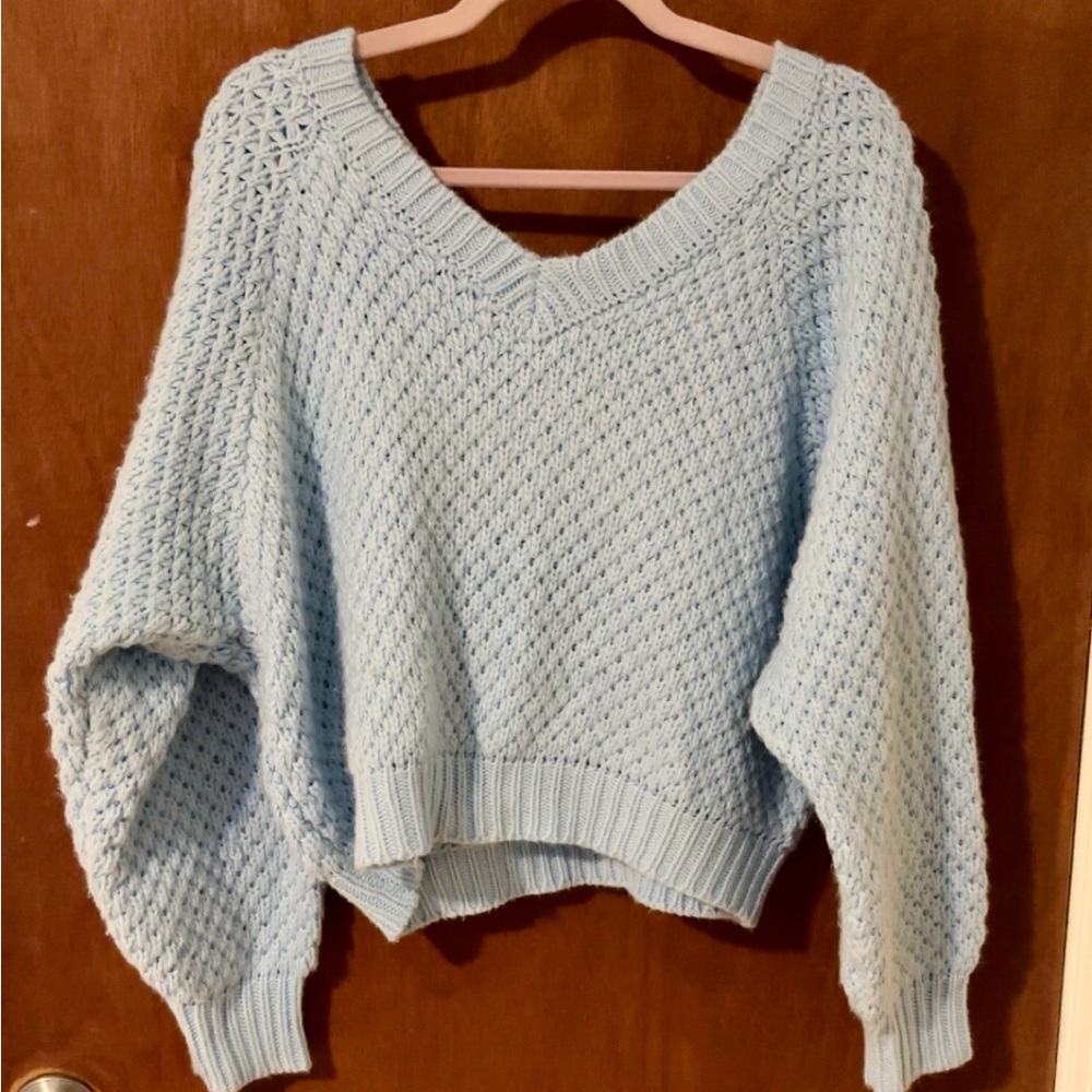Cozy Blue Knit Sweater